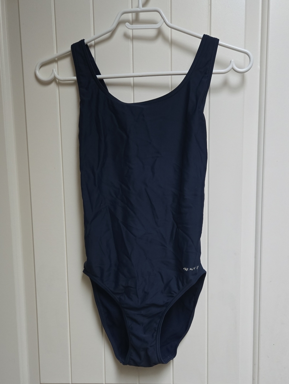 Sporti Sleek Navy Blue One-Piece Racing Swimsuit - Classic Scoop Size 34